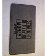 Straight Outta Money Funny Laser Engraved Leatherette Check Book Cover - $109.40 MXN