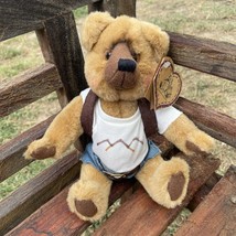 RARE Shelly Bears Heartfelt Collectibles Plush 10&quot; Teddy Bear Jointed Backpack - £14.74 GBP