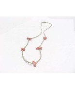 LIQUID Sterling Silver and CORAL Strand NECKLACE - 15.5 inches long - FR... - £18.09 GBP