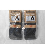 2 Caron Latch Hook Rug Yarn Pre Cut BLACK 0144 320 Count - $112.14 MXN