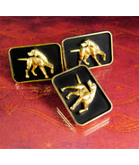 Large Dog cuff links Hickok Golden Retriever Pointer Hunting Irish sette... - £137.66 GBP