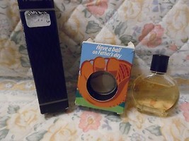 Avon Black Suede .50 Oz Mini Cologne Splash & Triumph .9 Oz Spray Fathers Day Gi - $14.84