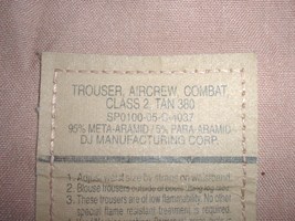 US Army combat aircrew trousers, khaki, Small-Regular, DJ Manuf. 2005 - $40.00