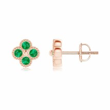 Authenticity Guarantee 
Angara Natural 2mm Emerald Fashion Studs Earrings in ... - £370.16 GBP