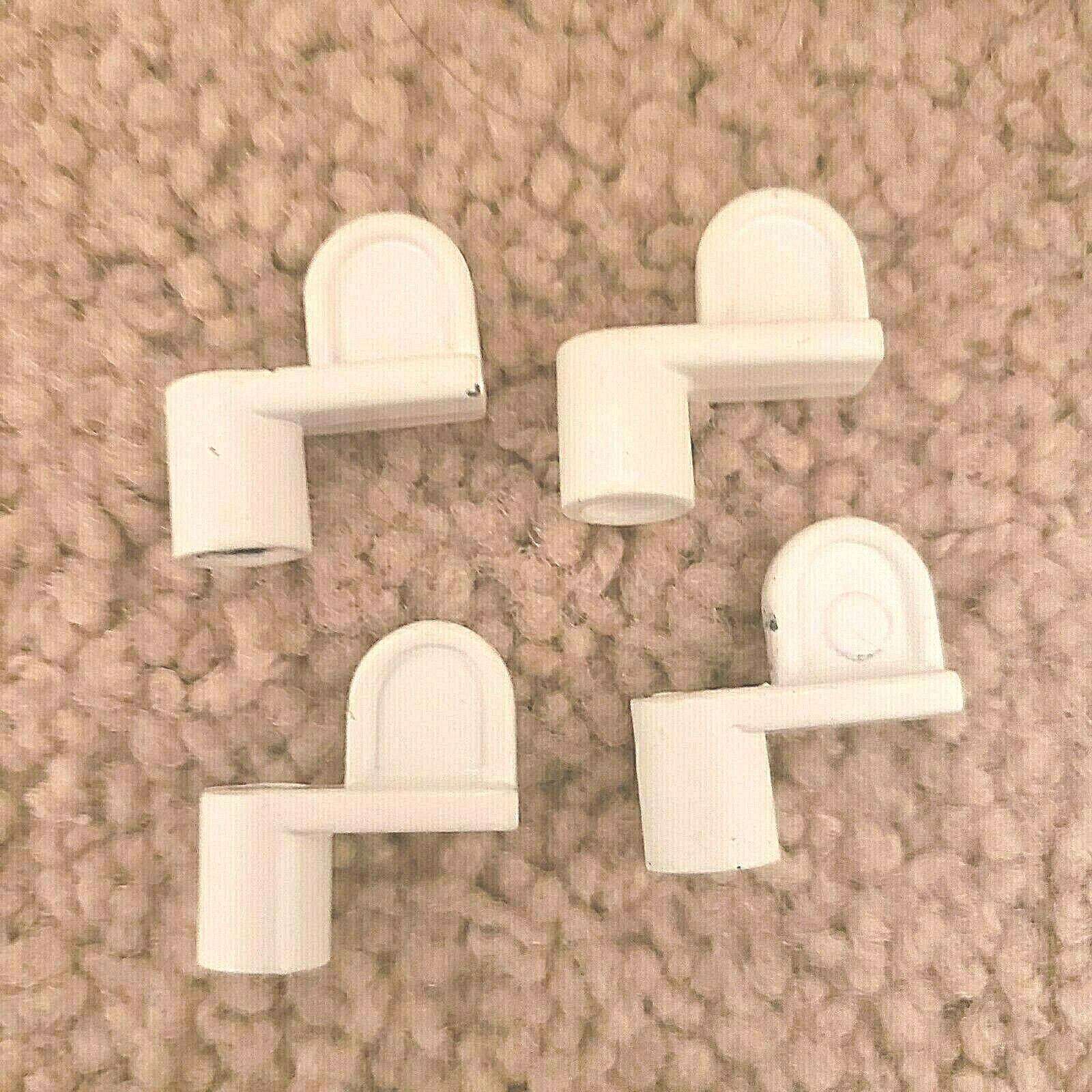 Primary image for 5/16" Sunscreen Clips White Pack of 4 Window Screen Metal Diecast Die Cast New