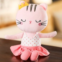 Yoga Cats Plush Toy Soft Stuffed Cute Kitten Animal Reading Pillow Appease Doll  - £16.02 GBP