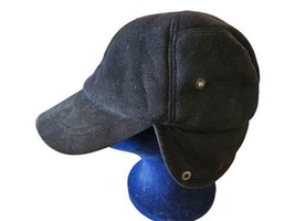 Vintage Dorfman Pacific Scala Classico Trapper Style Ear Flap Lined Hat Black M - £11.39 GBP