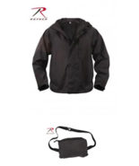 Rothco Black Packable Rain Jacket - 3754 - £52.92 GBP