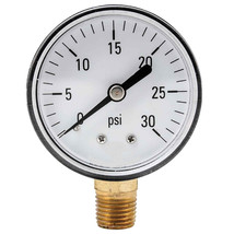 Pressure Gauge 2&quot; 0-200# 1/4&quot; Bottom Connection - £6.88 GBP