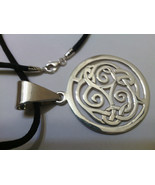 Extra Large .925 Sterling Silver Celtic Medallion Pendant - Free Shipping - $82.21 CAD