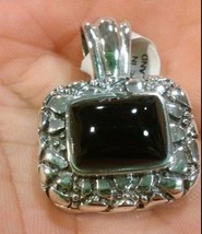 .925 Sterling Silver Onyx  Pendant - Free Shipping -  NEW - £23.69 GBP