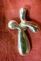 .925 Sterling Silver Tied Knot Cross - Free Shipping ! - $401.36 MXN