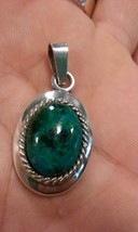 .925 Sterling Silver Turquoise Pendant - Free Shipping ! - $456.12 MXN