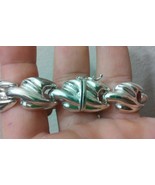 .925 Sterling Silver 3/4&quot;in Wide  7&quot;in Long Clasp Bracelet - Free Shipping - £55.03 GBP