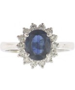 Authenticity Guarantee 
Lady’s (14K) White Gold Sapphire and Diamond Rin... - £798.34 GBP