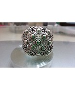 Large .925 Sterling Silver Pattern Fashion Ring - Sz 6.5 - Free Shipping - £29.53 GBP