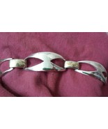 Taxco .925 Sterling Silver And Brass Link Bracelet - 7&quot;in Long  Free Shi... - $99.99