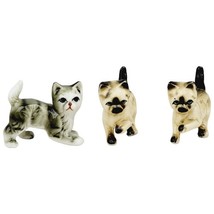 Vintage Ceramic Porcelain Bone China 2&quot; Cat Figures - $8.60