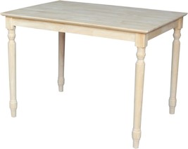 International Concepts Solid Wood Top Table With Turned Legs, Standard Height - £230.48 GBP