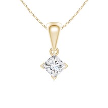 ANGARA Lab-Grown 0.25 Ct Princess-Cut Diamond Pendant Necklace in 14K Solid Gold - £434.35 GBP