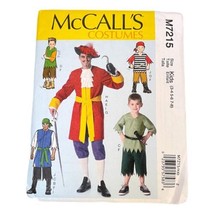 McCalls M7215 Pirate Peter Pan Size 3 4 5 6 7 8 Sewing Pattern Uncut - $11.97