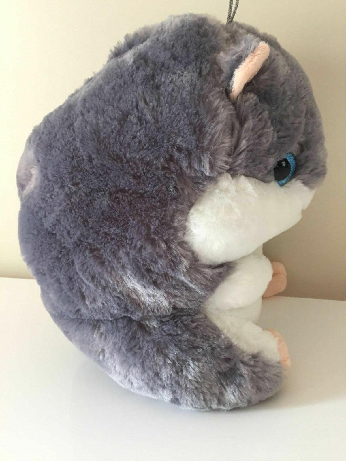 Primary image for LARGE HAMSTER 13 INCH TALL. SOFT GREY PILLOW PLUSH TOY BY NANCO. NEW