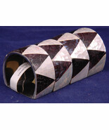 Napkin Holders-Mother of Pearl, Shell-Black/White-Made in Philippines-Mo... - $24.14