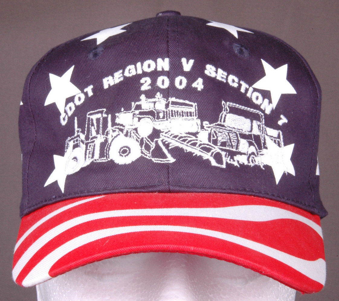 Primary image for CDOT Region V Section 7, 2004 Hat-Adjustable Trucker Hat-Red White Blue=USA Flag