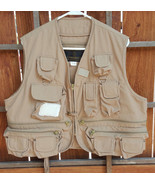 Canvasback Fly Fishing Vest-Tan-Angler-Tons of Pockets-Polyester/Cotton-M - €23,32 EUR