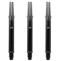 Silent L-Shaft Dart Shafts - Straight, Medium 330 - Black - $12.00