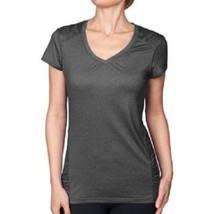 Kirkland Ladies Active Stretch Wicking V-Neck Semi fitted Tee Top Gray Sz Sm - £6.30 GBP