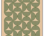 Abstract, Mid Century Modern, Vintage Wall Decor (Green) - Bauhaus-Inspired - £25.14 GBP