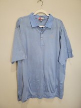 Peter Millar Polo Shirt Mens XL Blue Striped Golf - £9.63 GBP