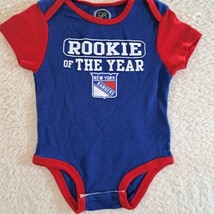Official NHL New York Rangers Infant One Piece Bodysuit Blue New W/O Tags  - £11.09 GBP