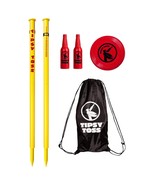 GoSports Tipsy Toss Game Set - Flying Disc Bottle Drop Yard Game, Yellow - $76.99