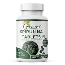 Spirulina Superfood Tablets 120 nos 1000 mg Per Serving Pure Natural Supplement - £21.34 GBP