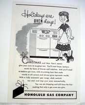 1950 Hawaii Ad Honolulu Gas Company Holidays Are Oven Days - $7.99