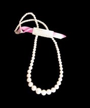 RETRO Elgin American Vintage Valencia Simulated Pearls Necklace 1950s Br... - $14.84
