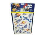 VINTAGE 1980&#39;s 7&amp;7 SPACE TRAVEL MAGIC STICKERS W / ACTIVITY BOOK REUSEAB... - $27.55
