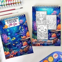 Under The Sea Spiral-Bound Coloring Book for Stress Relief and Relaxation - £17.53 GBP