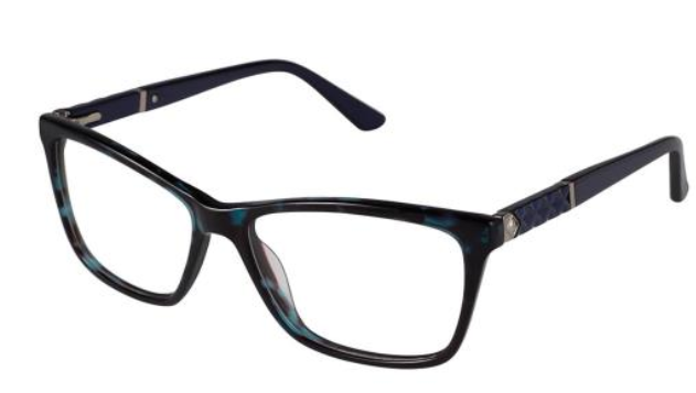 Nicole Miller Bateau Eyeglass Frames Blue Navy Tortoise 55-15-140 - $119.95