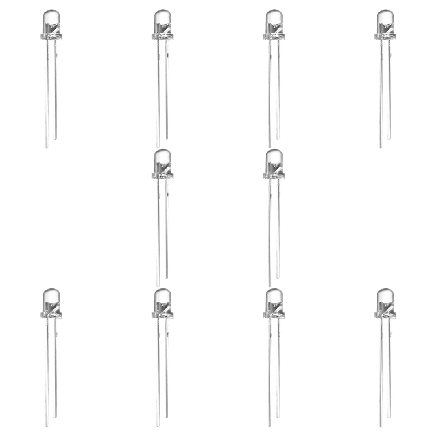 White Diffused Round Head 3Mm Dia 2 Pin Led Light Diodes, 20Ma Bulb Lamps, - $39.93