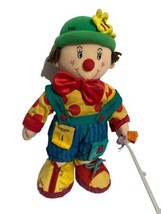 Vintage Retro 90 Boots Learn To Dress Clown 19 Soft Plush Learning Kid's Doll vd - £14.48 GBP