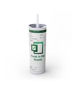 Freak in the Sheets Spreadsheet Themed Tumbler Gift Glitter Iceberg Offi... - $49.05 CAD