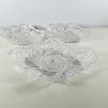 American Brilliant Cut Glass Dishes Sizes 7 in and 10 in Lot of 3 - £26.42 GBP