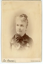 Cabinet Card Photograph Portrait Woman Matron by Lee Stearns of Wilkes B... - £3.95 GBP