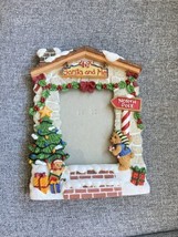 Vtg 1998 FIGI Santa &amp; Me Resin Christmas Photo Frame North Pole - Fits 3.5 x 5 - £21.66 GBP