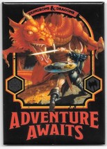 Dungeons &amp; Dragons Adventure Awaits Fantasy Art Refrigerator Magnet NEW ... - $3.99