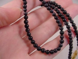 (v441-b) 4 mm Purple Blue sparkle Goldstone Beaded 16&quot; long Necklace JEWELRY - £31.65 GBP