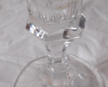 Crystal Clear Glass 4&quot; Paneled Pedestal Candlestick Candle Holder Indian... - £5.41 GBP